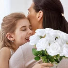 12 Pcs White Artificial Roses – Real Touch Silk Flowers