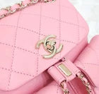CHANEL Duma Two-Pocket Backpack Small Pink AS3787 | Authentic Bag
