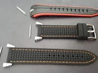 Black Silicone Rubber Strap for Seiko Sportura Honda F1 22