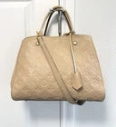 Louis Vuitton Montaigne BB Dune Empreinte Leather Top Handle Bag