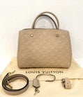 Louis Vuitton Montaigne BB Dune Empreinte Leather Top Handle Bag