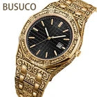 Luxury Men’s Stainless Steel Quartz Watch – Retro Carved Design