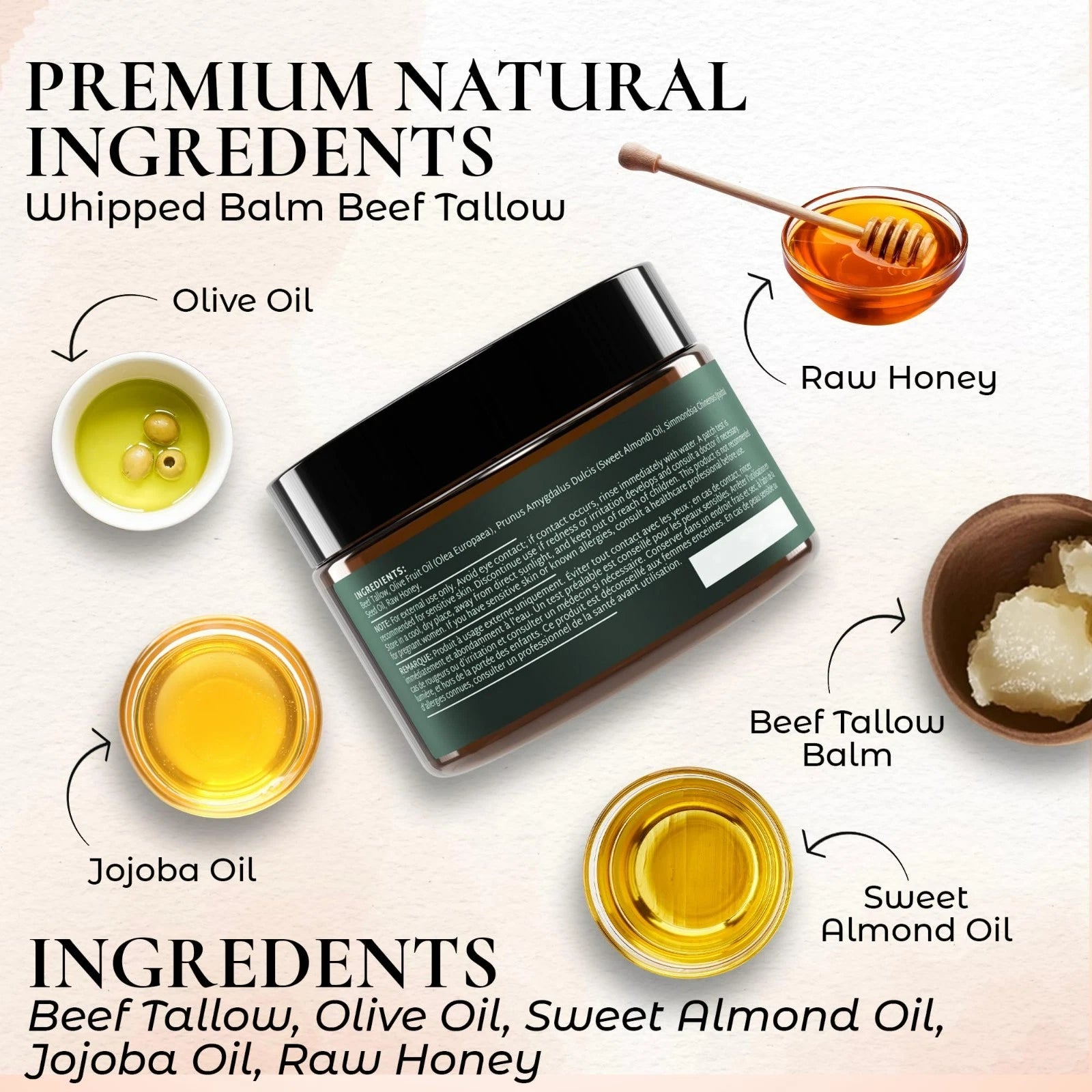 Whipped Beef Tallow Moisturizer – Grass-Fed Tallow Face Balm