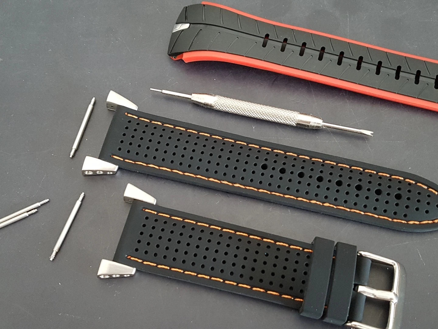 Black Silicone Rubber Strap for Seiko Sportura Honda F1 22