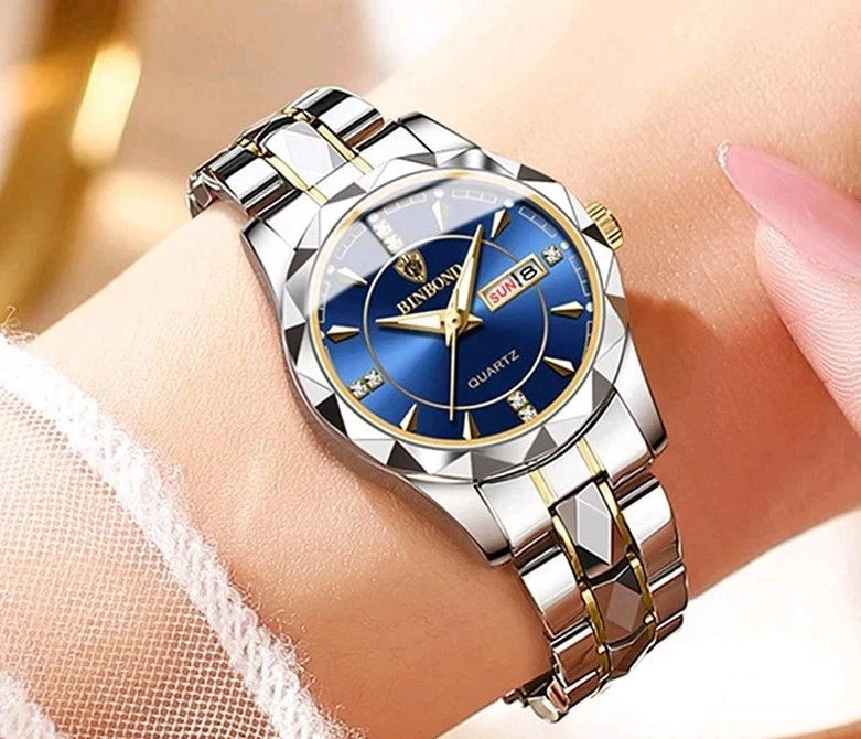 Ladies Luxury Quartz Stainless Steel Watch