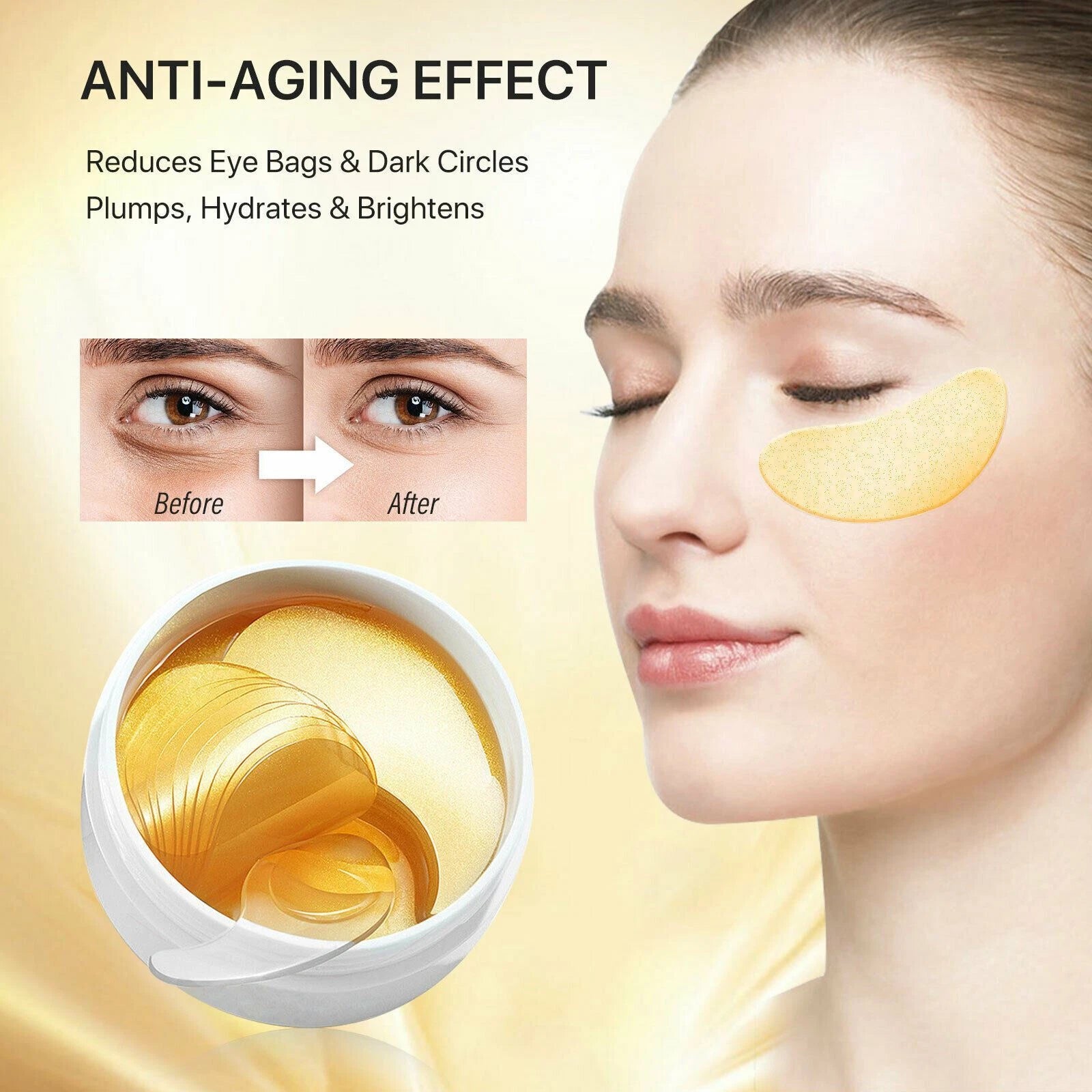 Gold Hydrogel Under Eye Patches 60pc