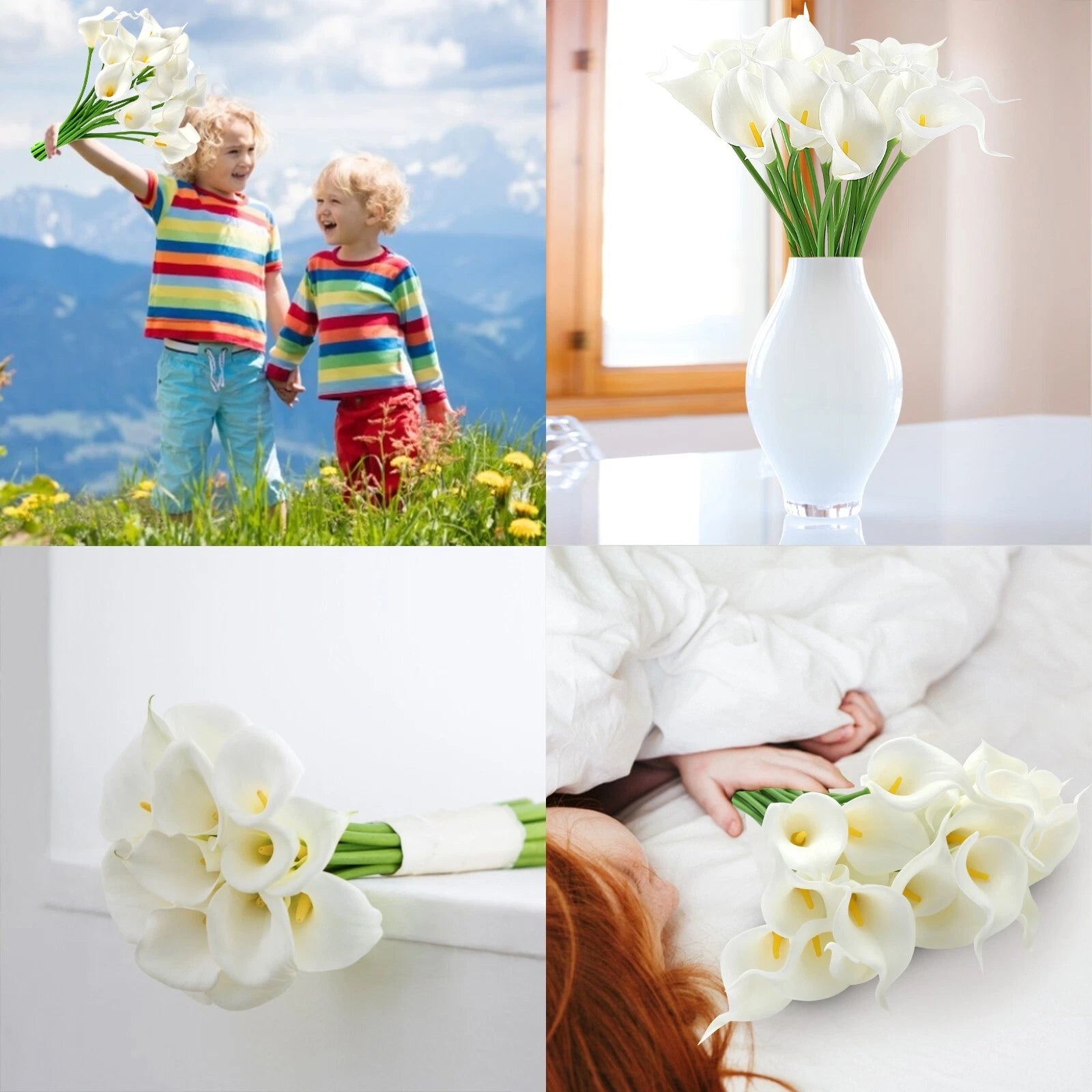 20 Pcs Real Touch Artificial Calla Lily Flowers