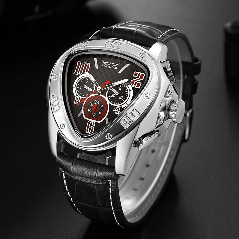 JARAGAR Men’s Geometric Triangle Automatic Mechanical Sports Watch