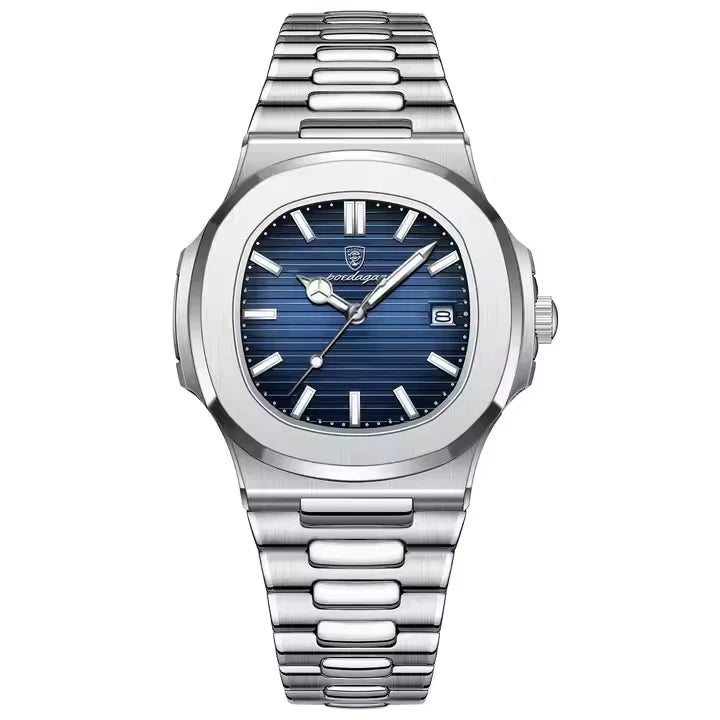POEDAGAR Men’s Luxury Stainless Steel Quartz Watch with Date