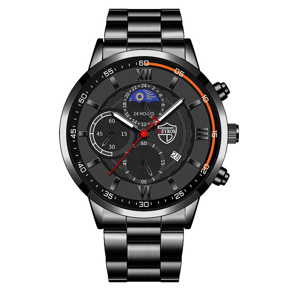 DEYROS Men’s Stainless Steel Quartz Watch