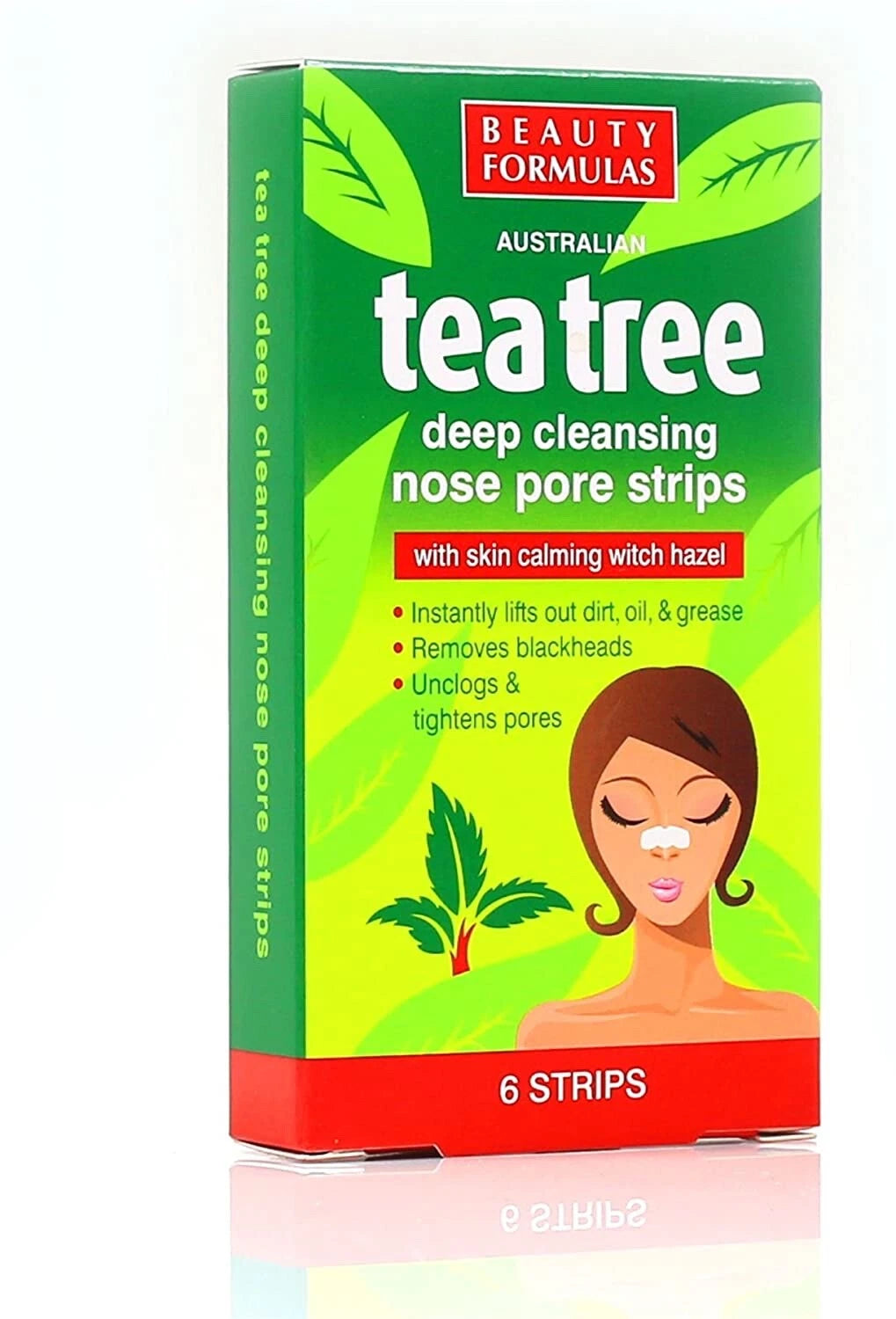 2x Tea Tree Nose Pore Strips – Blackhead & Pore Cleansing – 6 Strips