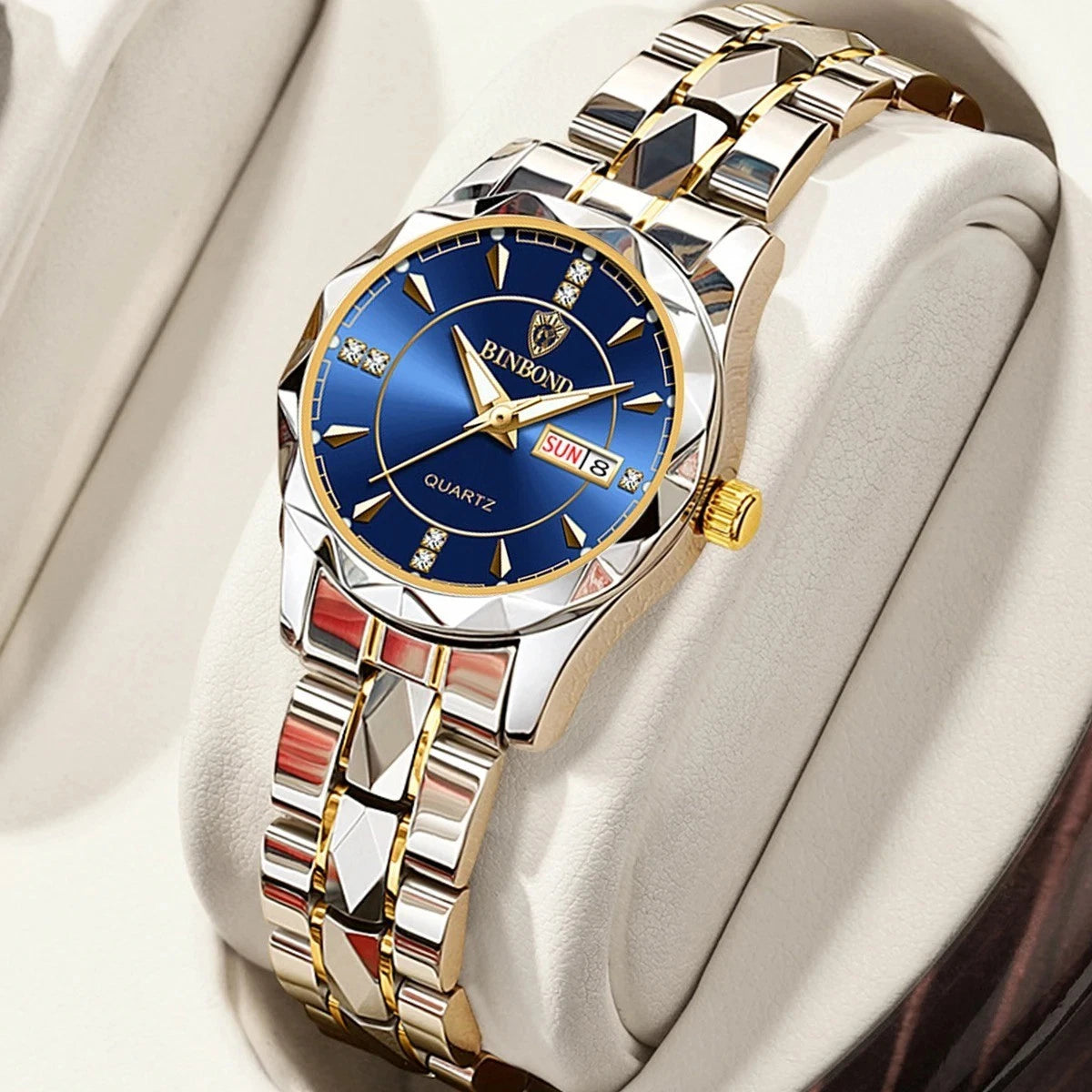Ladies Luxury Quartz Stainless Steel Watch