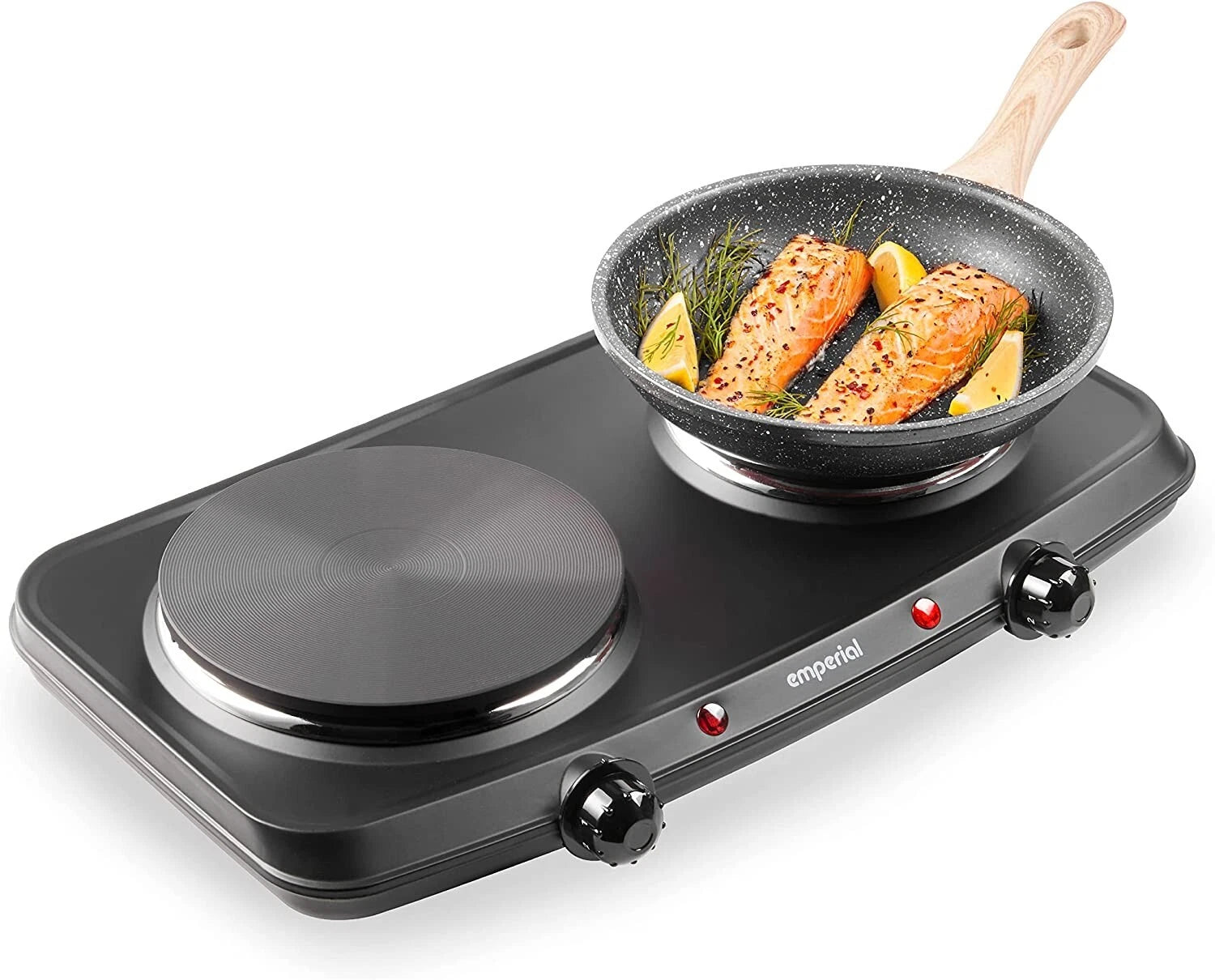 Emperial Hot Plate Double Electric Hob Portable Table Top Cooker Stove - 2250W  careit a short taital with full discaption with oz with tag for shopify