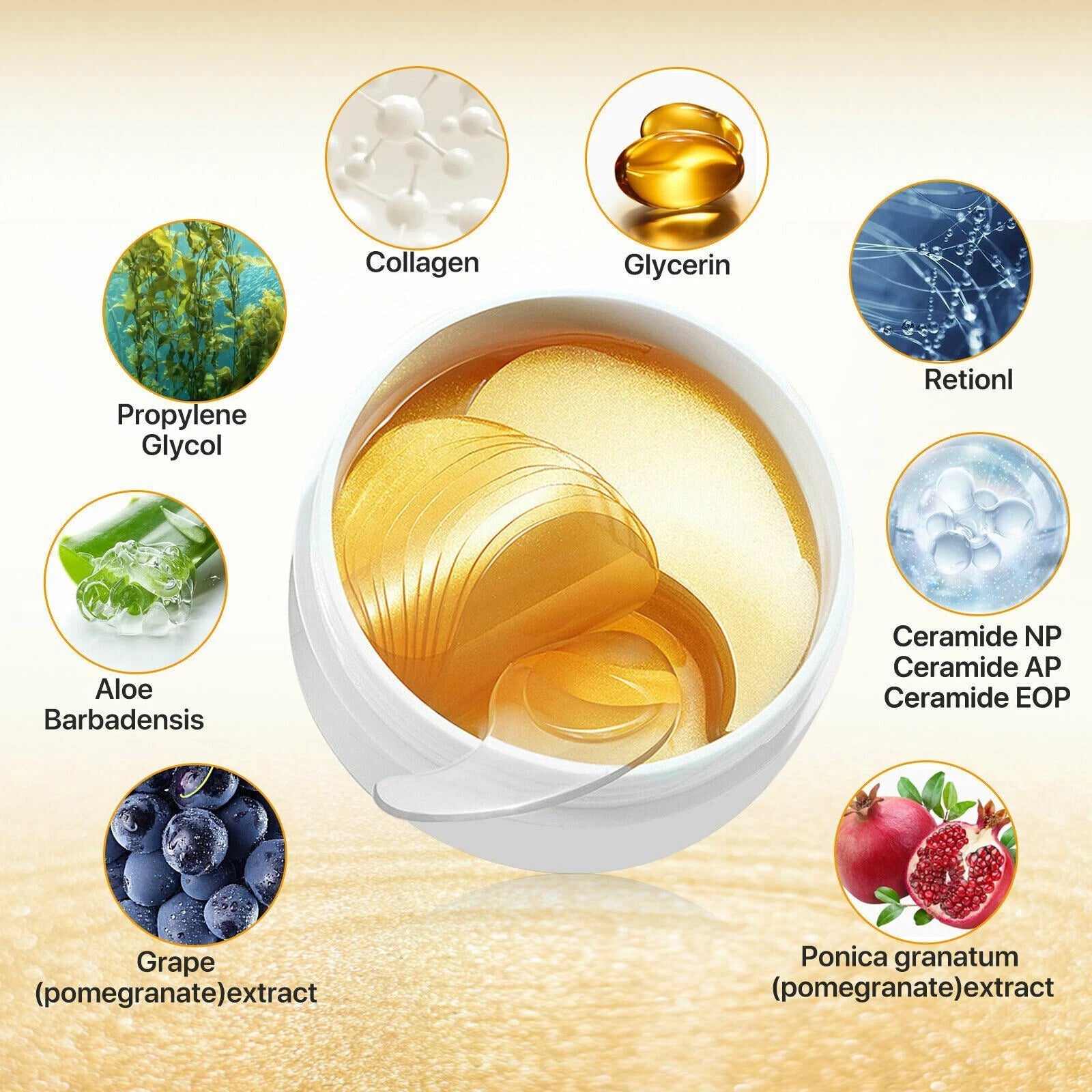 Gold Hydrogel Under Eye Patches 60pc