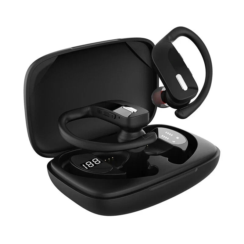 Sports Wireless Bluetooth Headphones Earhook Earbuds for iPhone & Samsung – Secure Fit