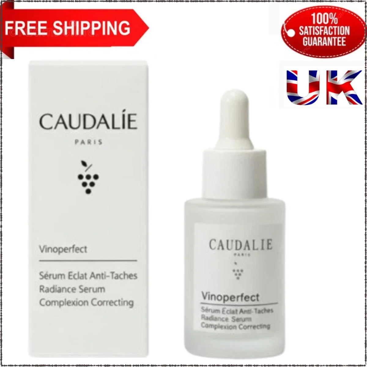 Caudalie Vinoperfect Brightening Dark Spot Serum 30ml Face Skincare Treatment