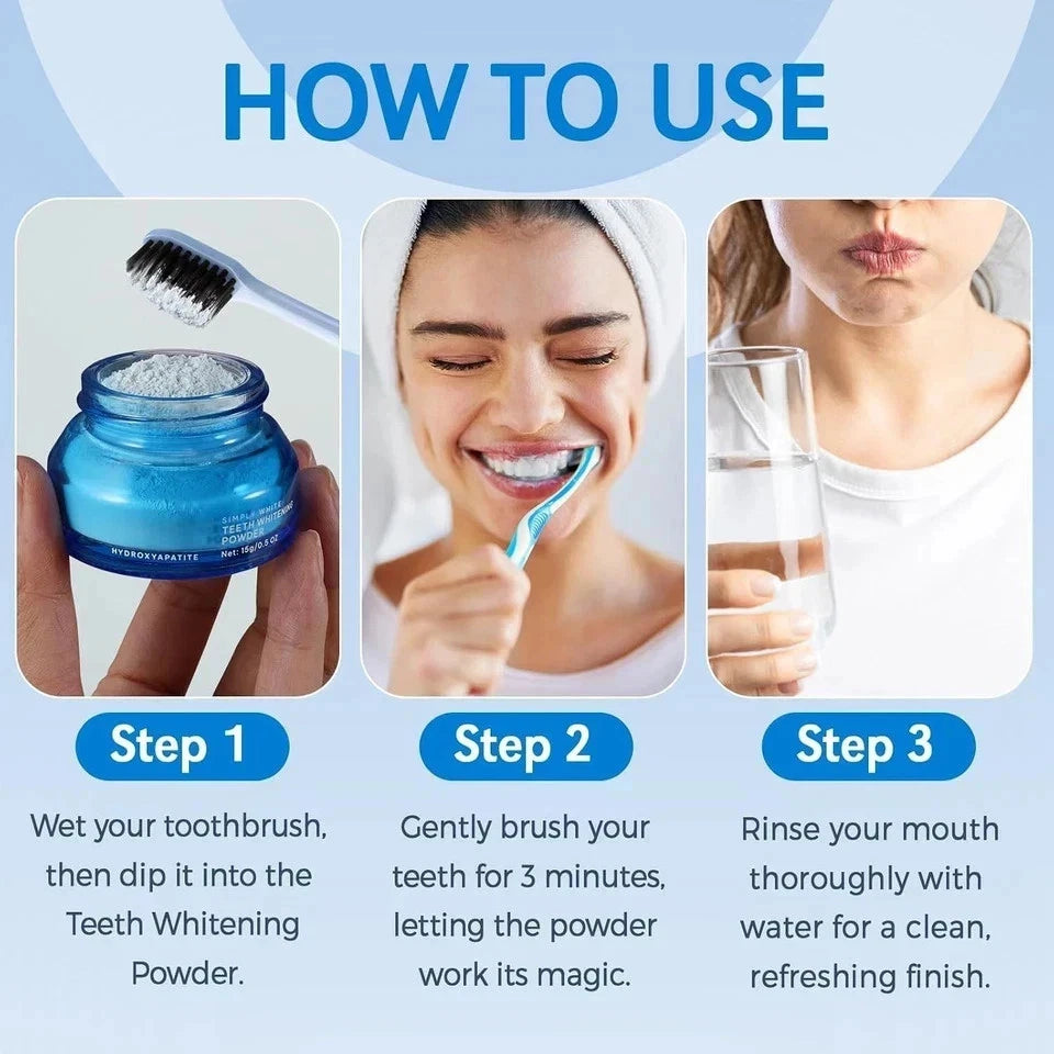 Purely WHITE Deluxe Teeth Whitening Powder – Stain Removal