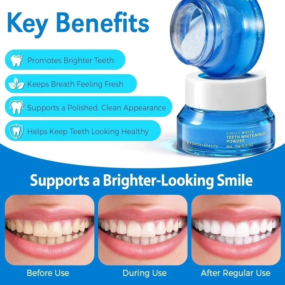 Purely WHITE Deluxe Teeth Whitening Powder – Stain Removal